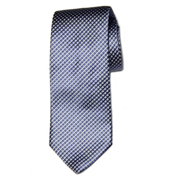 Nautica Silk Tie Blue White Lattice Check Men's - Picture 1 of 1
